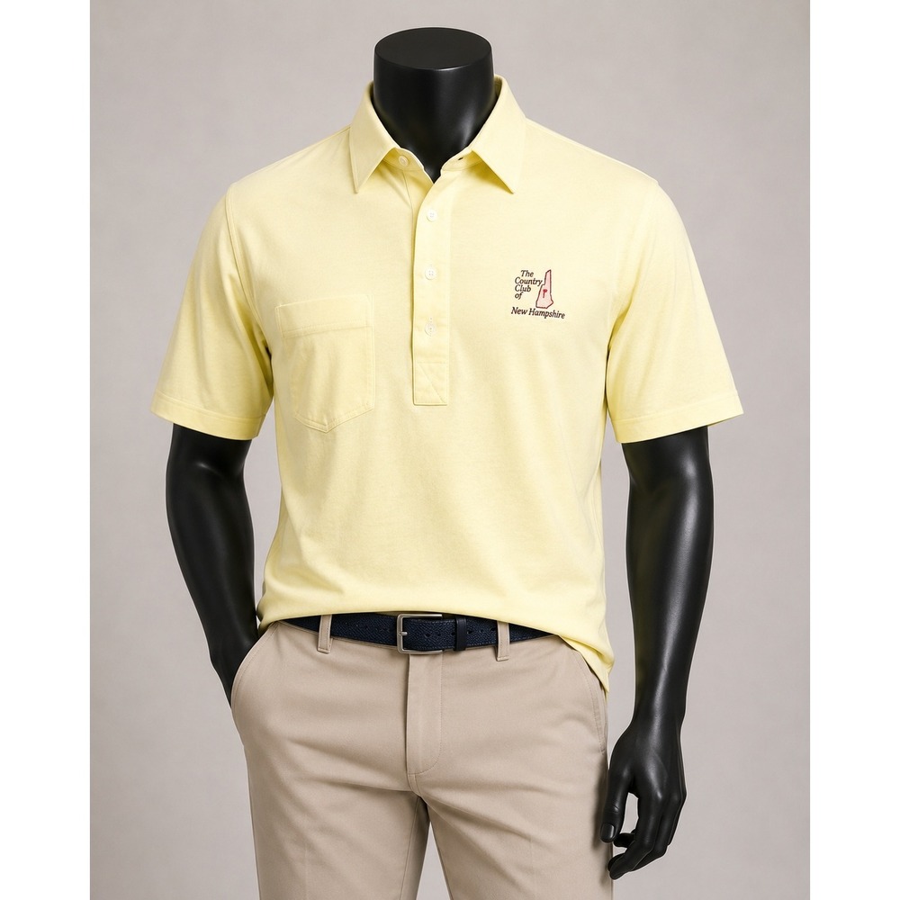 Vintage Pickering Country Club of New Hampshire Polo Shirt Yellow Mens Large
